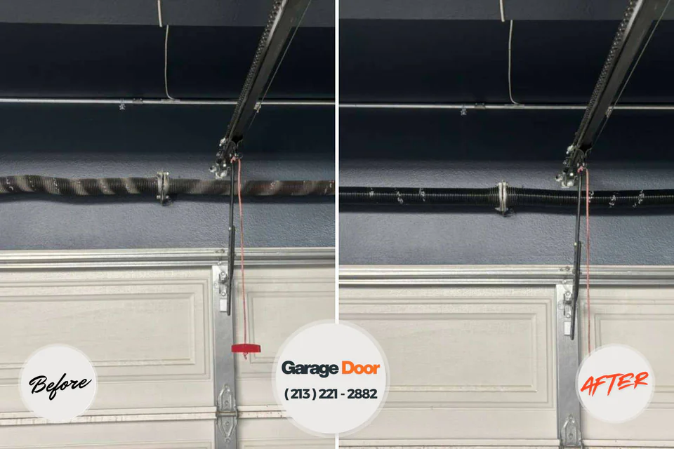 Before and after: garage door repair New Castle Northwest, PA